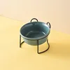 Blue Single Bowls with Black Stand
