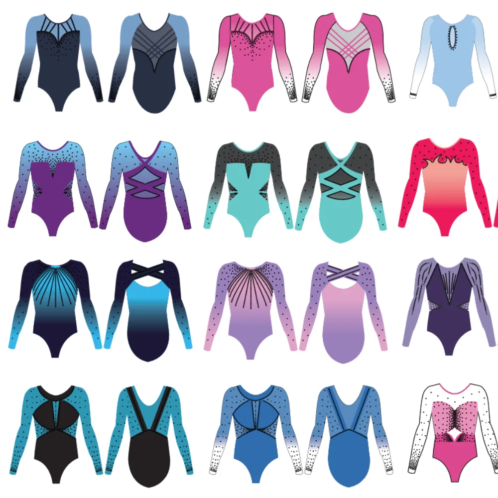 Gym Wear Gymnastics Leotards Girls Customized Size Competition Leotards
