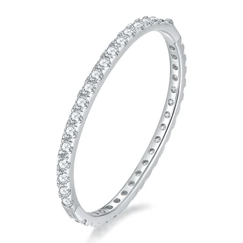 Wholesale Price Synthetic Moissanite Diamond Ready to Ship 925 Silver 4mm Moissanite Bangle