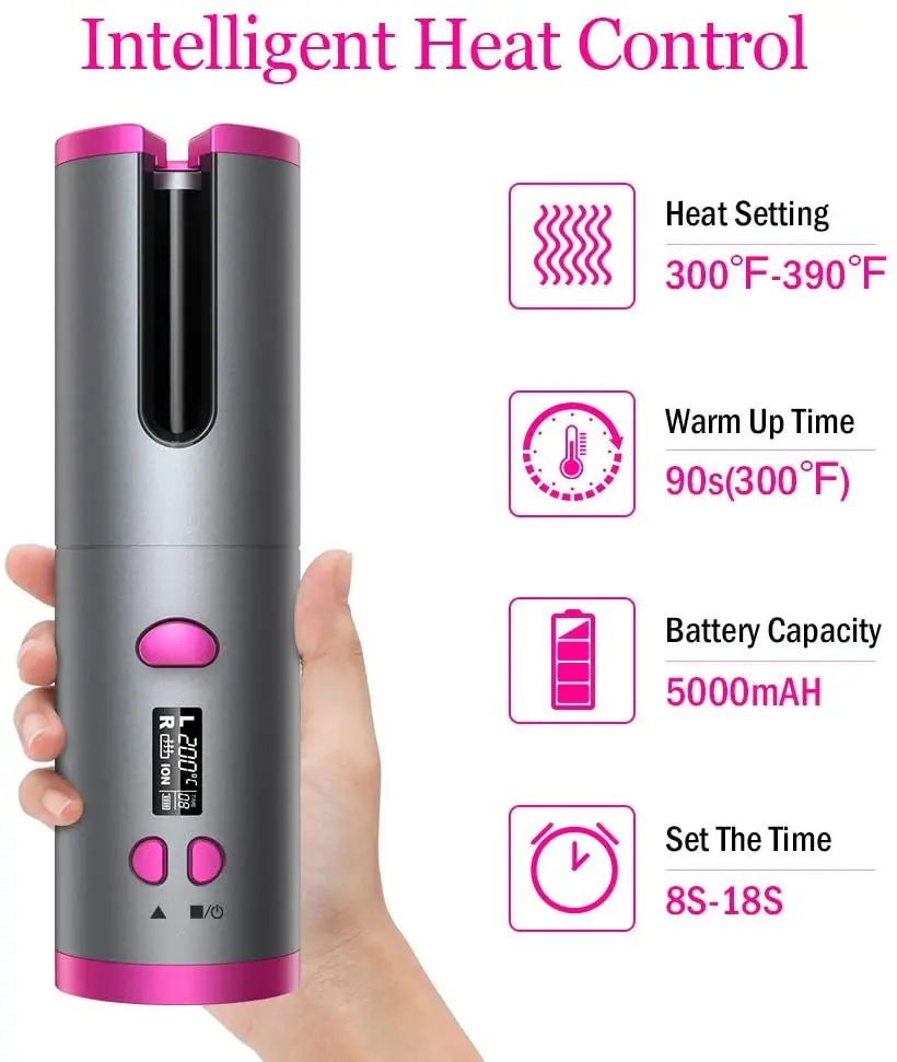 
 2020 новый стиль беспроводной автоматический волшебный перезаряжаемый портативный бигуди для волос беспроводной бигуди для волос  