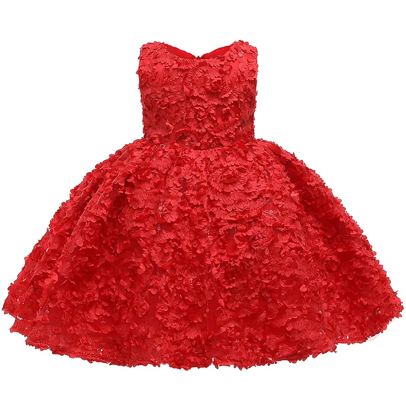 платье с цветочным узором для девочек на вечеринку, одежда, изготовлено из сетчатого материала, вечерние платья для девочек