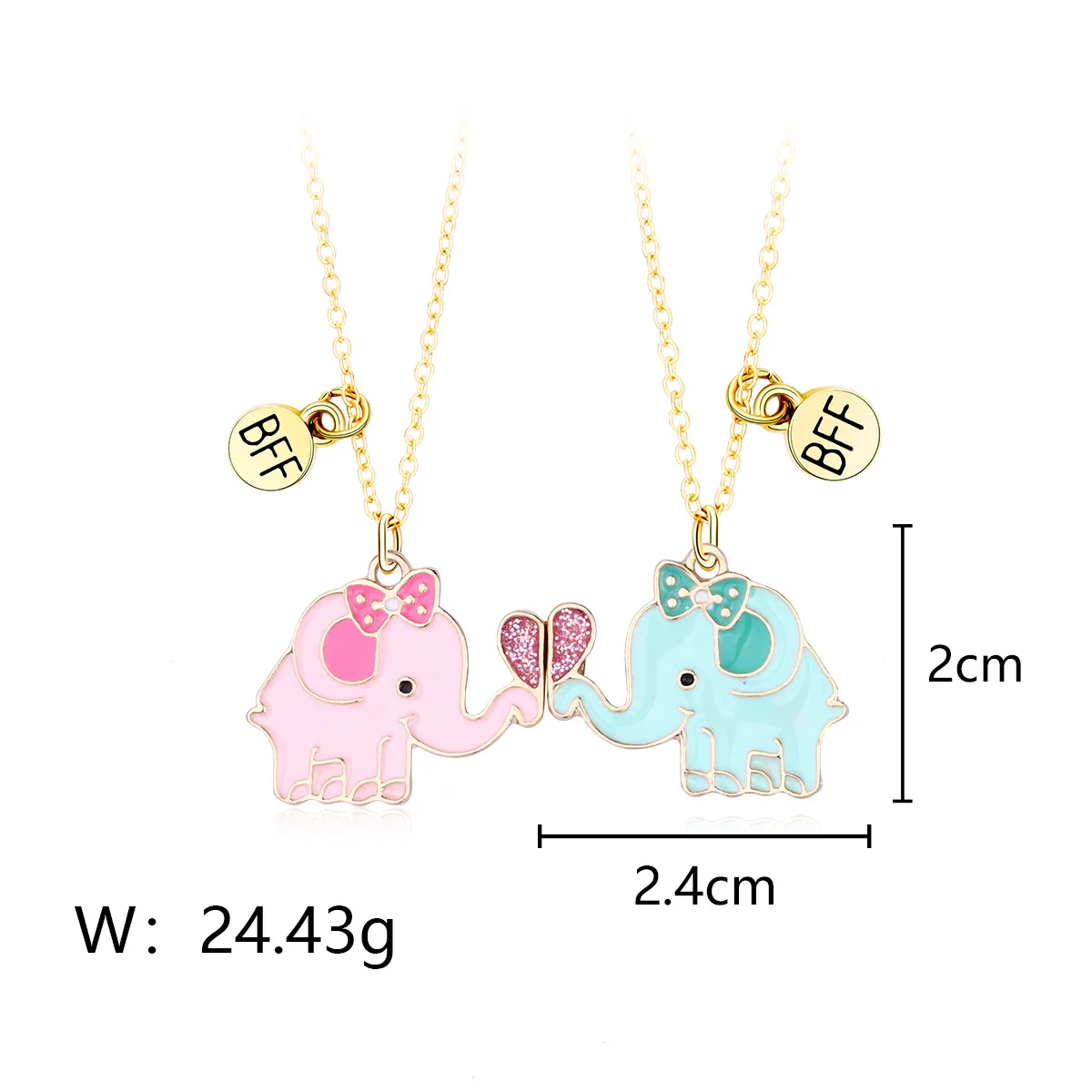 Elephant sales friendship necklace