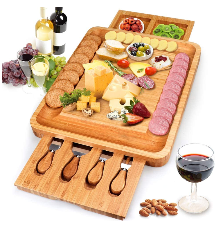 Серверы для сыра Combohome со скрытым ящиком, разделочная доска для сыра с Utting Board