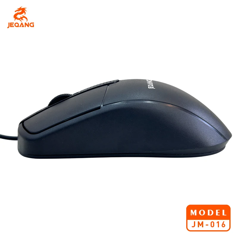 Jeqang JM-016 Mini Optical USB Wired Mouse Ergonomic 3D Style for Laptop Desktop Office Business Travel