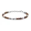Yellow tiger eye-silver