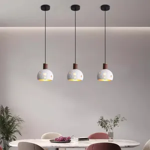 Modern Style LED Ceiling Stone Pendant Light for Living Room Dining Room Bar Adjustable Height for Residential Decoration