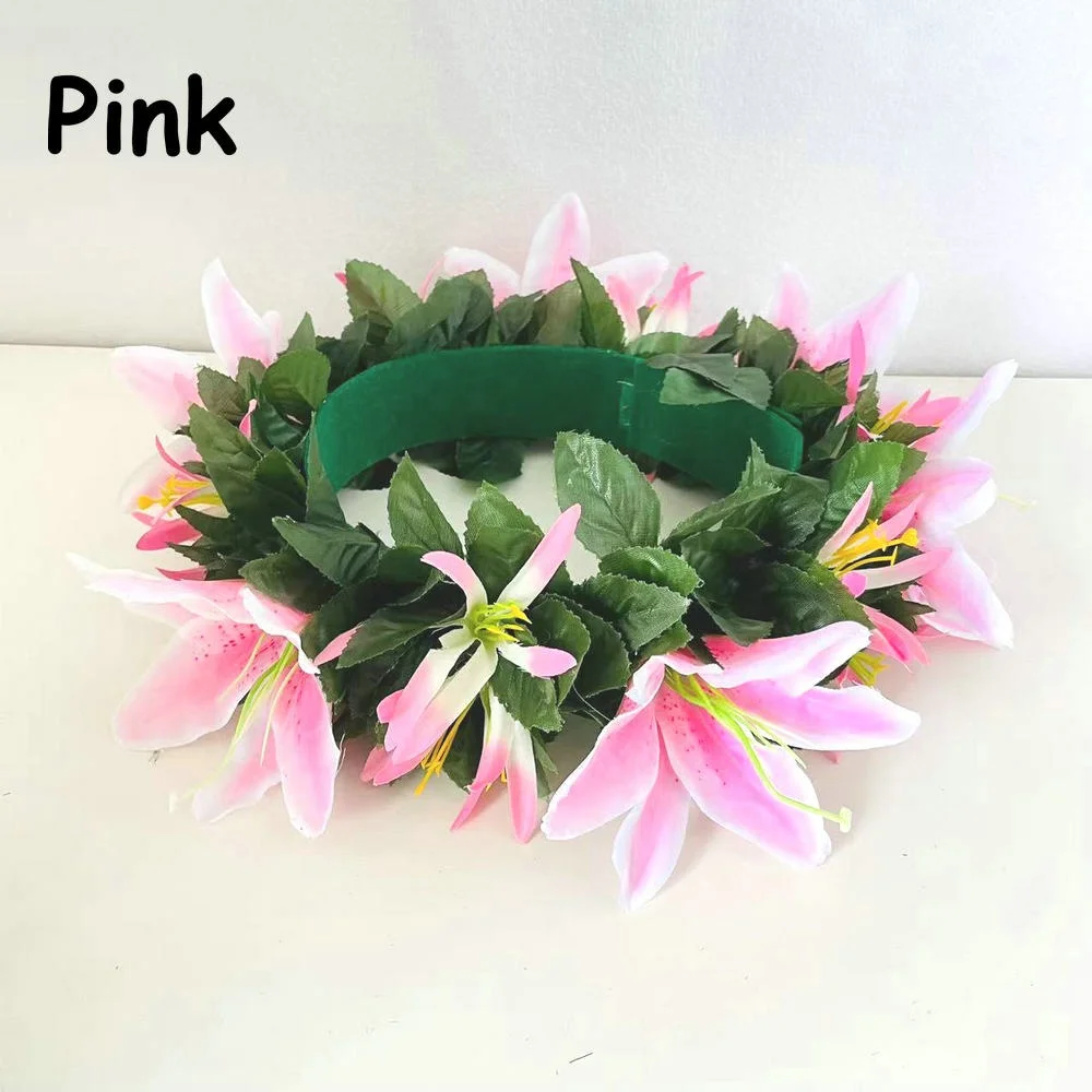 Fabric Floral Headband Artificial Tropical Plumeria Island Frangipani Tiare Hibiscus Pin Comb Headband Dancing Party Accessories
