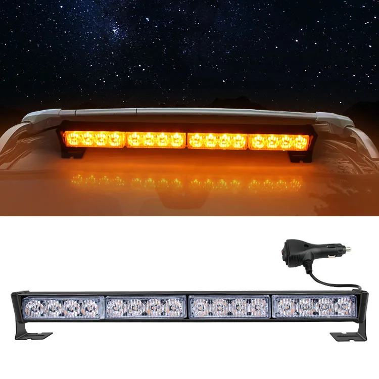 12V 16 LED Car Truck Emergency Strobe Light Flashing Warning Lights bar Red Blue Yellow Signal Lamp