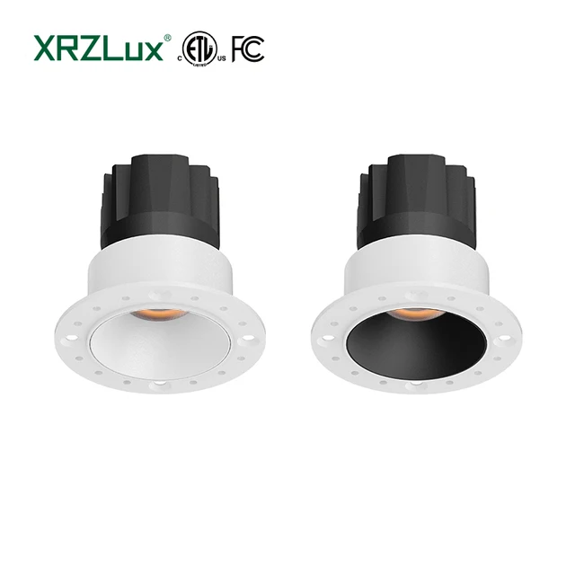 XRZLux Trimless Anti-glare Downlights Recessed Ceiling Downlight 10W ETL LED COB Ceiling Spotlights 100-240VAC Indoor Lighting