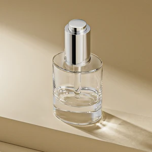 30ml 50ml High Quality High clear Oval Thick Bottom Luxury Crystal Glass Bottle Can Be Customized in Any Color