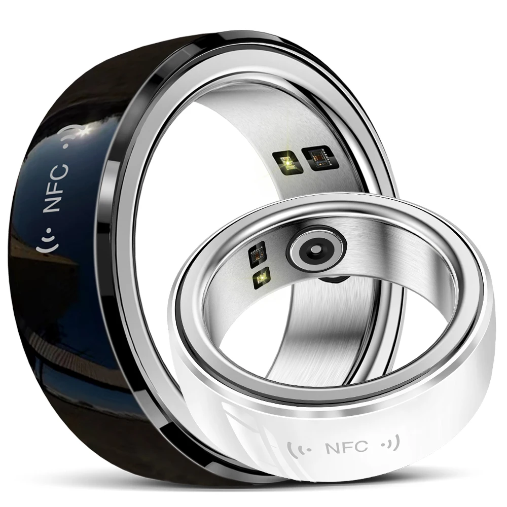 NFC Smart Rings R2 App Control Fitness Tracker and  Blood Oxygen Heart Rate Measuring Health Smart Ring for Men Women