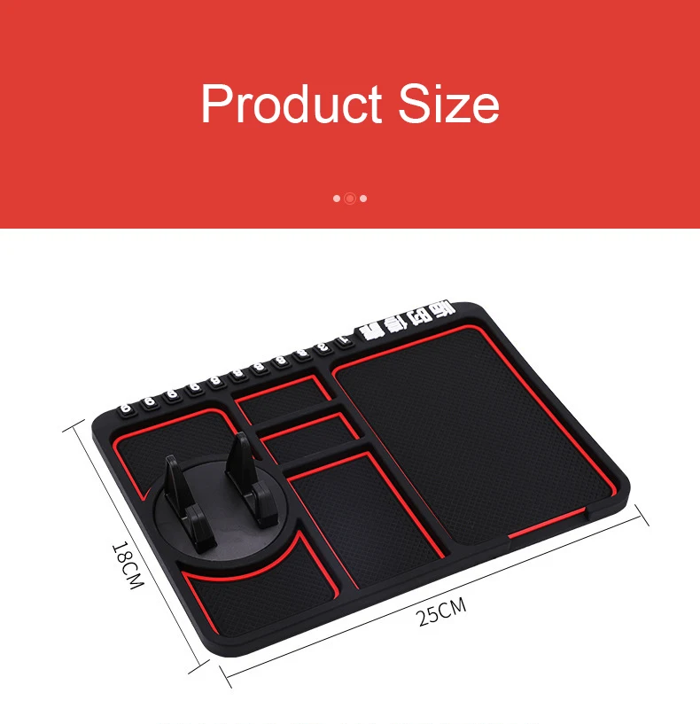 New arrival dashboard non slip multifunctional cell phone GPS holder mat pad for car