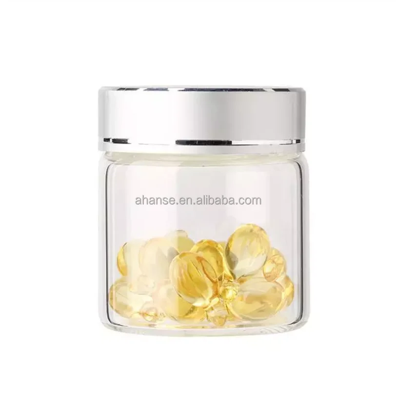 Ahanse Custom Logo 150ml 250ml Pharmacy Pharmaceutical Glass Vitamin Capsule Container Pill Gummies Bottle Packaging