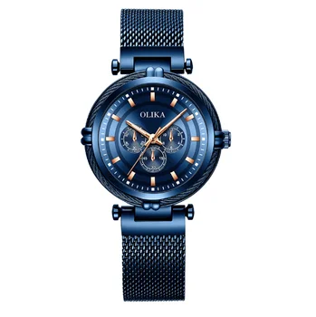 Women's Retro Style Quartz Watch Waterproof Mesh Sport Bracelet Stainless Steel Wire Outer Ring Simple Dial New Fashionable
