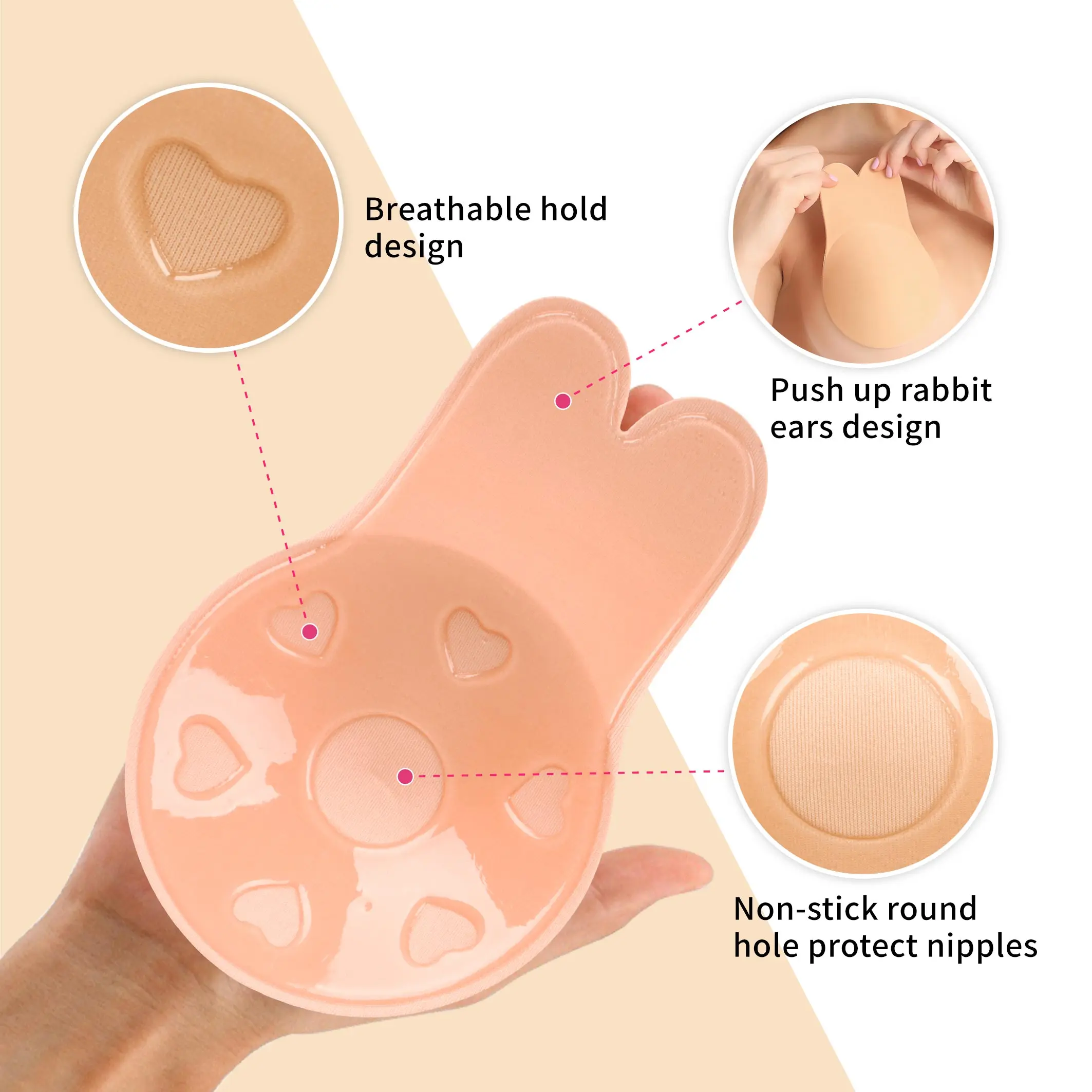 Hotoo Silicone Nipple Covers  Reusable, Breathable Pasties For Backless  Dresses Cake Nipple Covers