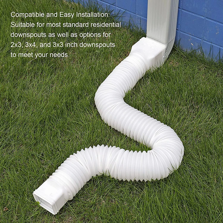 White 5.2inch Rain Drain Outdoor Decorative Rainwater Gutter Downspout ...