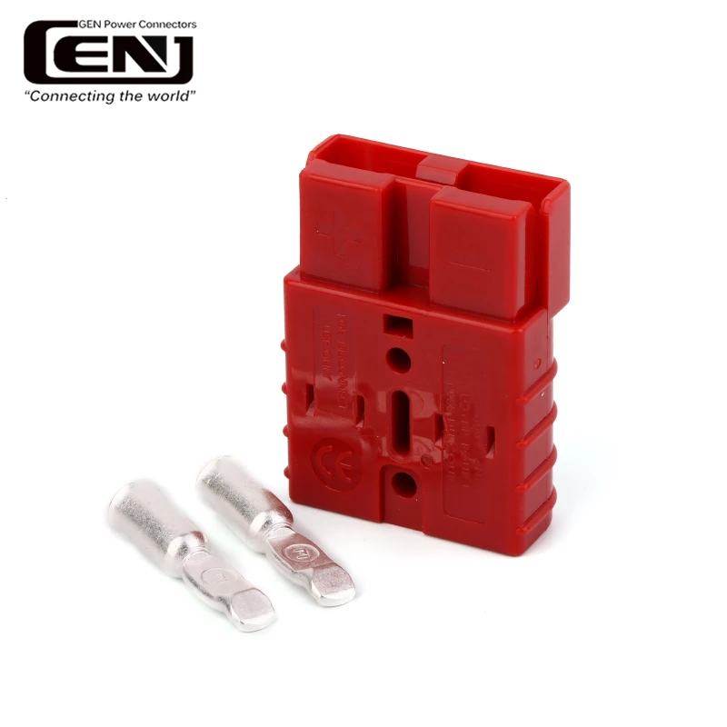 High Power Tool Anderson Style 50A Quick Plug Battery Connector Custom Length 2P Electrical Socket Adapter PC Forklift Copper