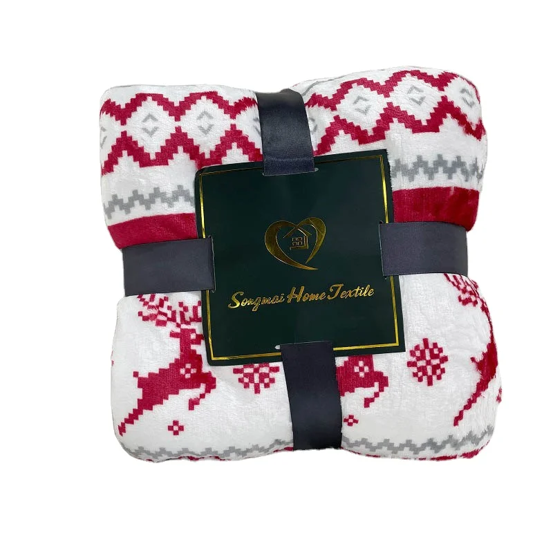 Пушистые рождественские сезоны утолщенные шерпа флисовые пледы и одеяла на