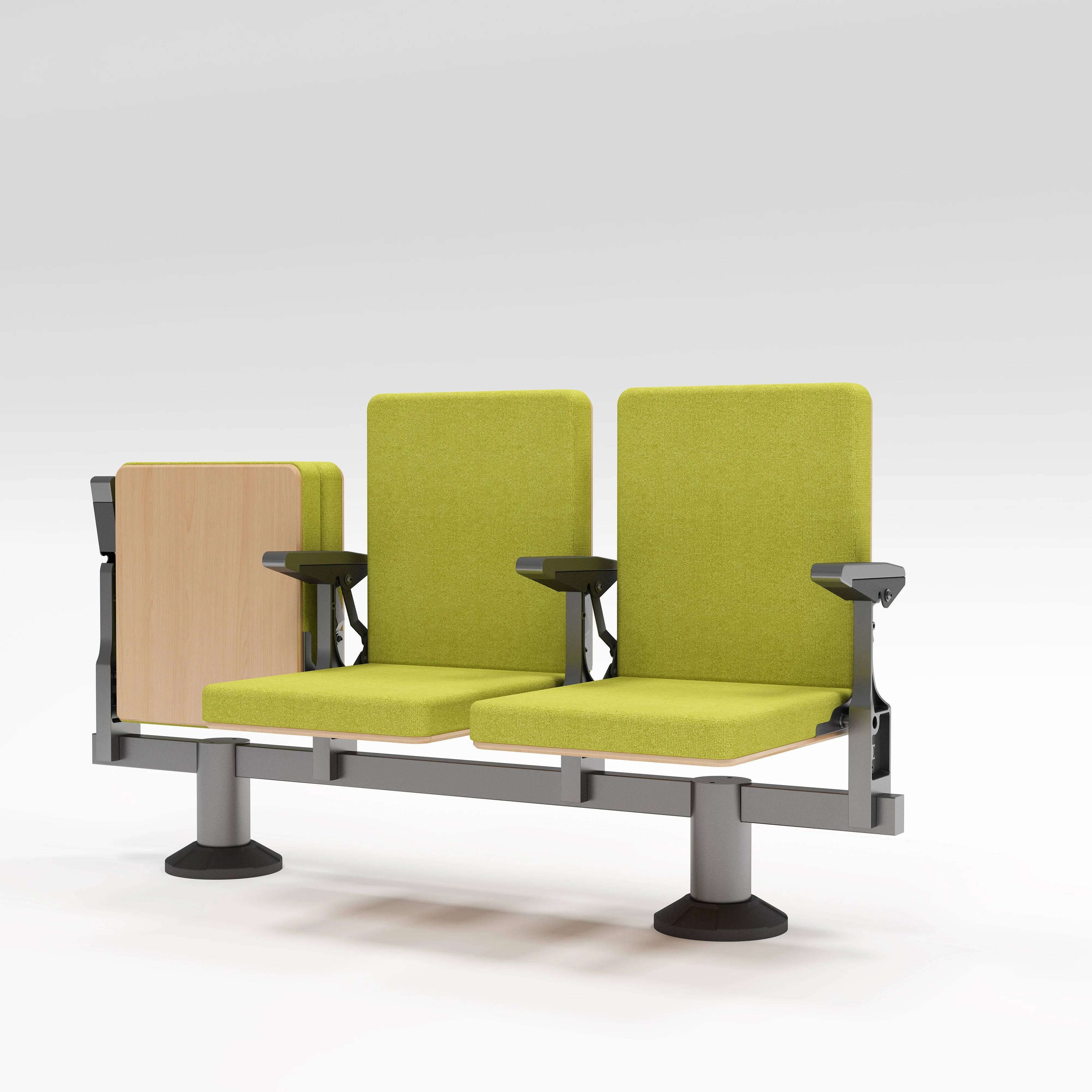 Manufacturer Price School Teaching Lecture Hall Conference Room Seating Folding Table and Auditorium Chair Folding Church Chair