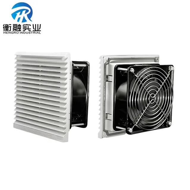 PLC Electrical Cabinet Ventilation Equipment Fan with Square Shape Filter