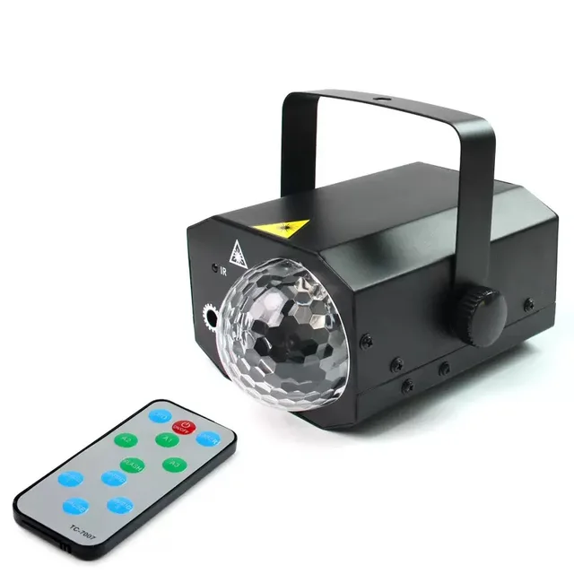 DJ Party Light with Iridescent LED Strips Led Magic Ball Light Stage Light Laser