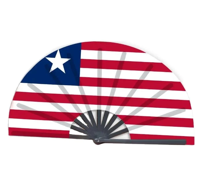 Liberia-Flagge Faltfächer Großhandel Individuell bedruckte Nationalflagge_voghion.com