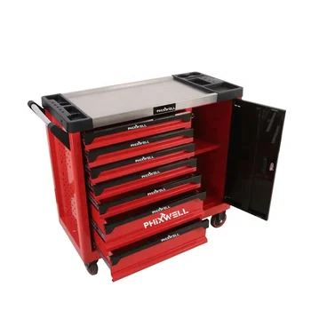 2023 new metal tool set trolley and tool cabinet chest with 7 drawers, with Multi 6-7 tray tool sets optional