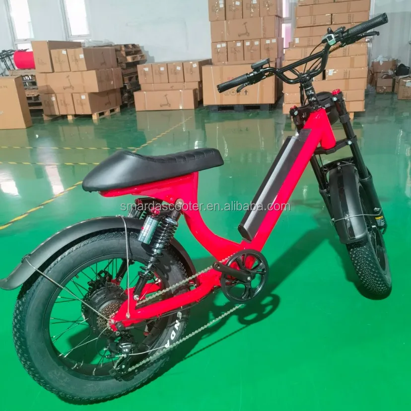 Fat Tire Foldable Electric Bicycle 1000w 48v Made In China Brushless