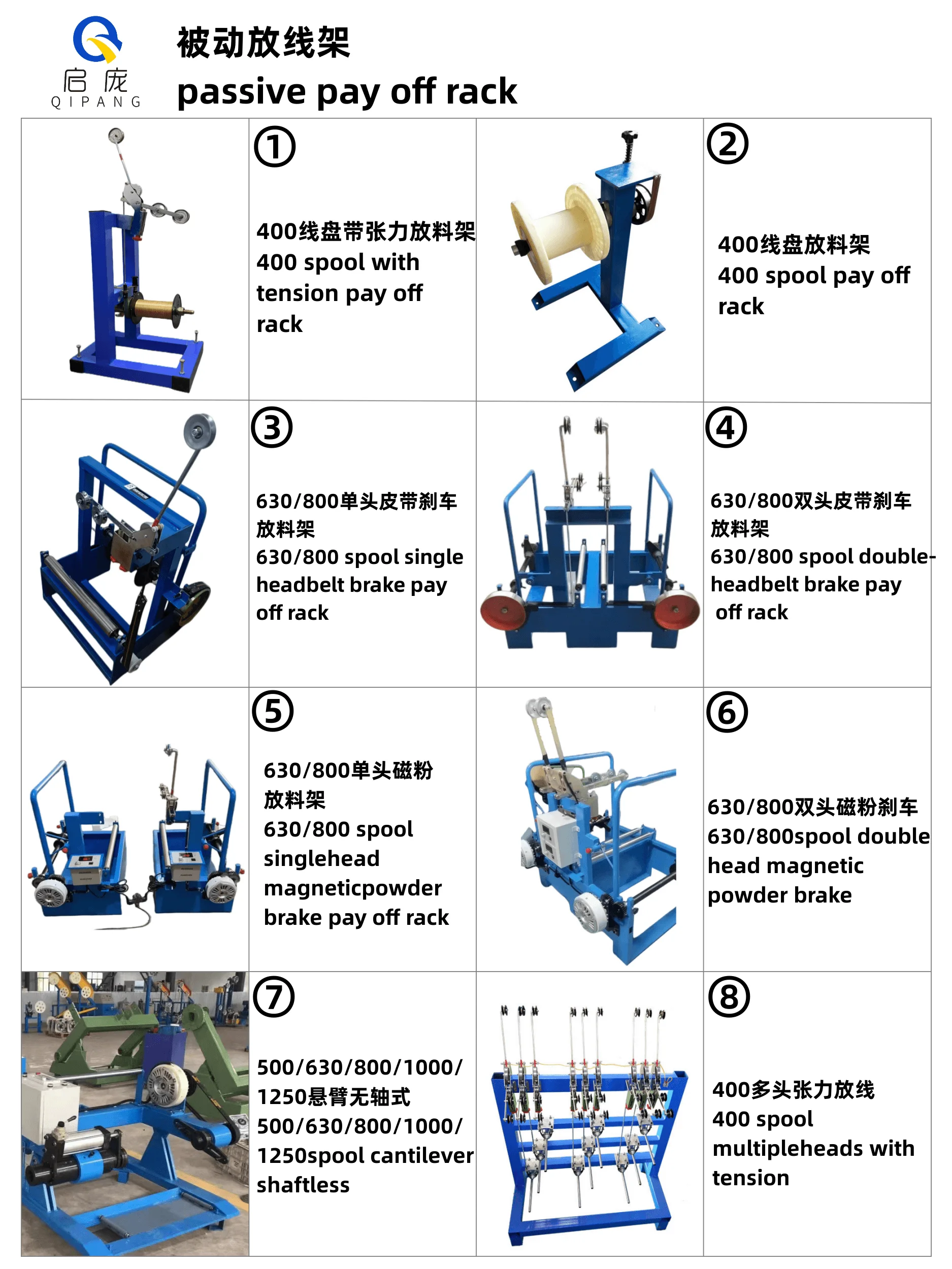 Qipang High Quality Steel Wire Spool Shaftless Pay Off Machinereel Take ...