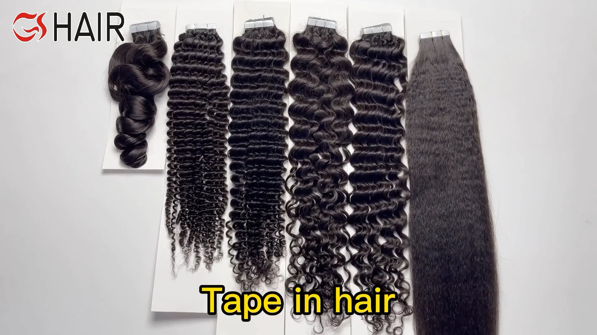 Gs Unprocessed Raw Virgin Tape Ins Vendor Indian Water Wave Afro Kinky