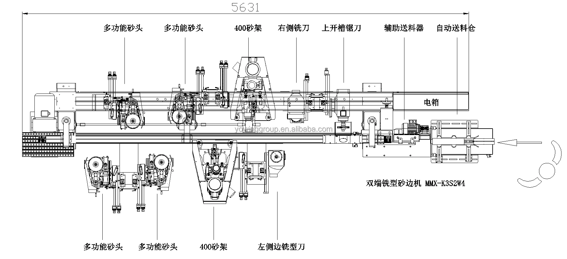 Automatic Double Sides Oscillating Edge Sanding Machine Sander