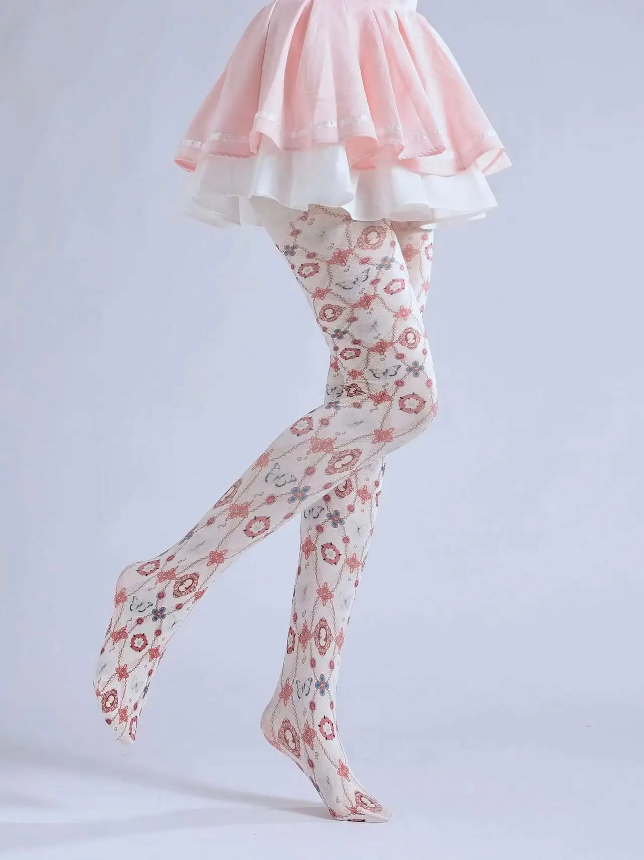 Custom the 2-D World Print Pantyhose With COS Pattern Leggings Lolita Girls Wear Stockings