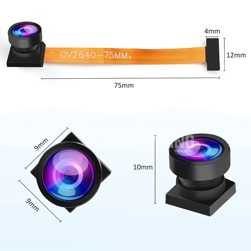 Aideepen OV2640 2 Megapixel Sensor Camera Module with Wide-Angle Lens I2C Support for ESP32 MCU Reads JPEG RGB YUV