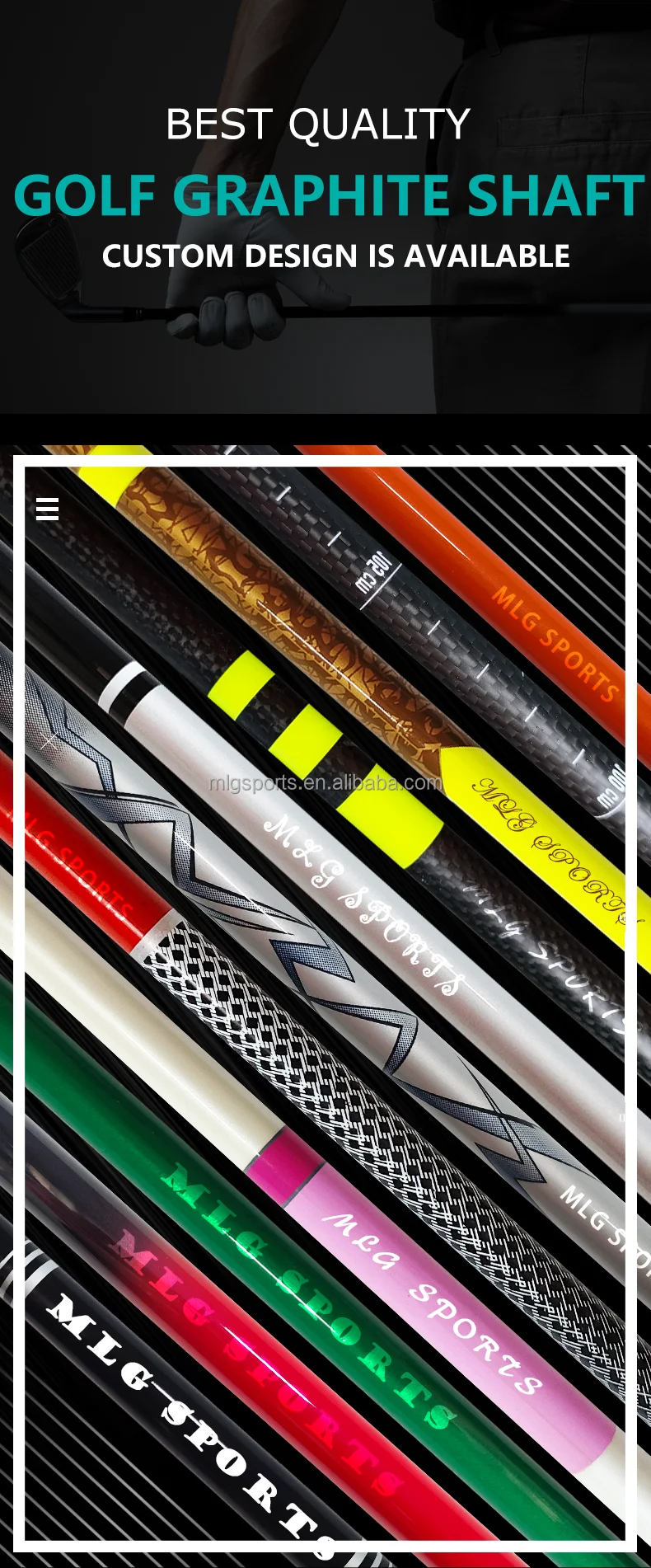 Golf Shafts Graphite Carbon Fiber Custom Light Weight Golf Club Shaft