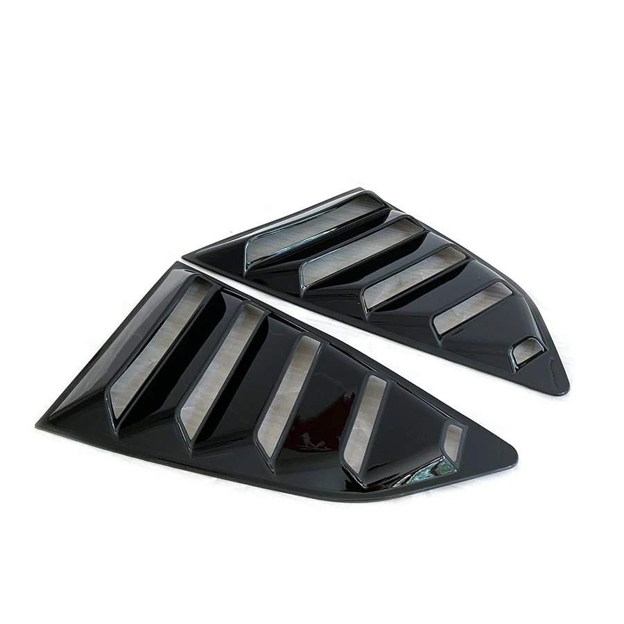 product glossy black window louvers quarter air vent cover trim fit for chevy camaro 2016   2022 2015 2017 2018 2019 2021-9