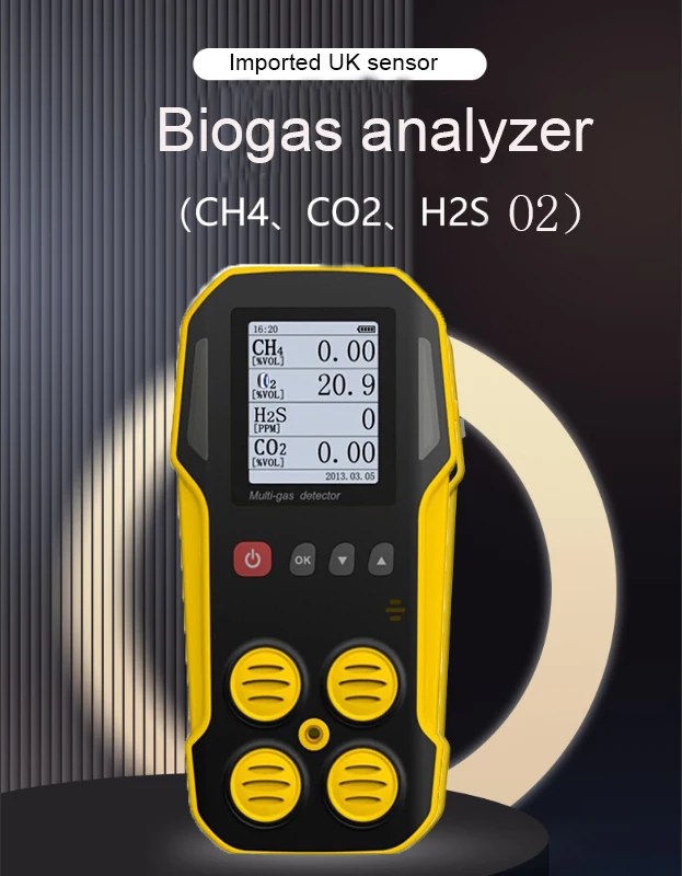 Landfill Gas Detecting,4 In 1 Portable Multi Gas Leak Detector Biogas ...