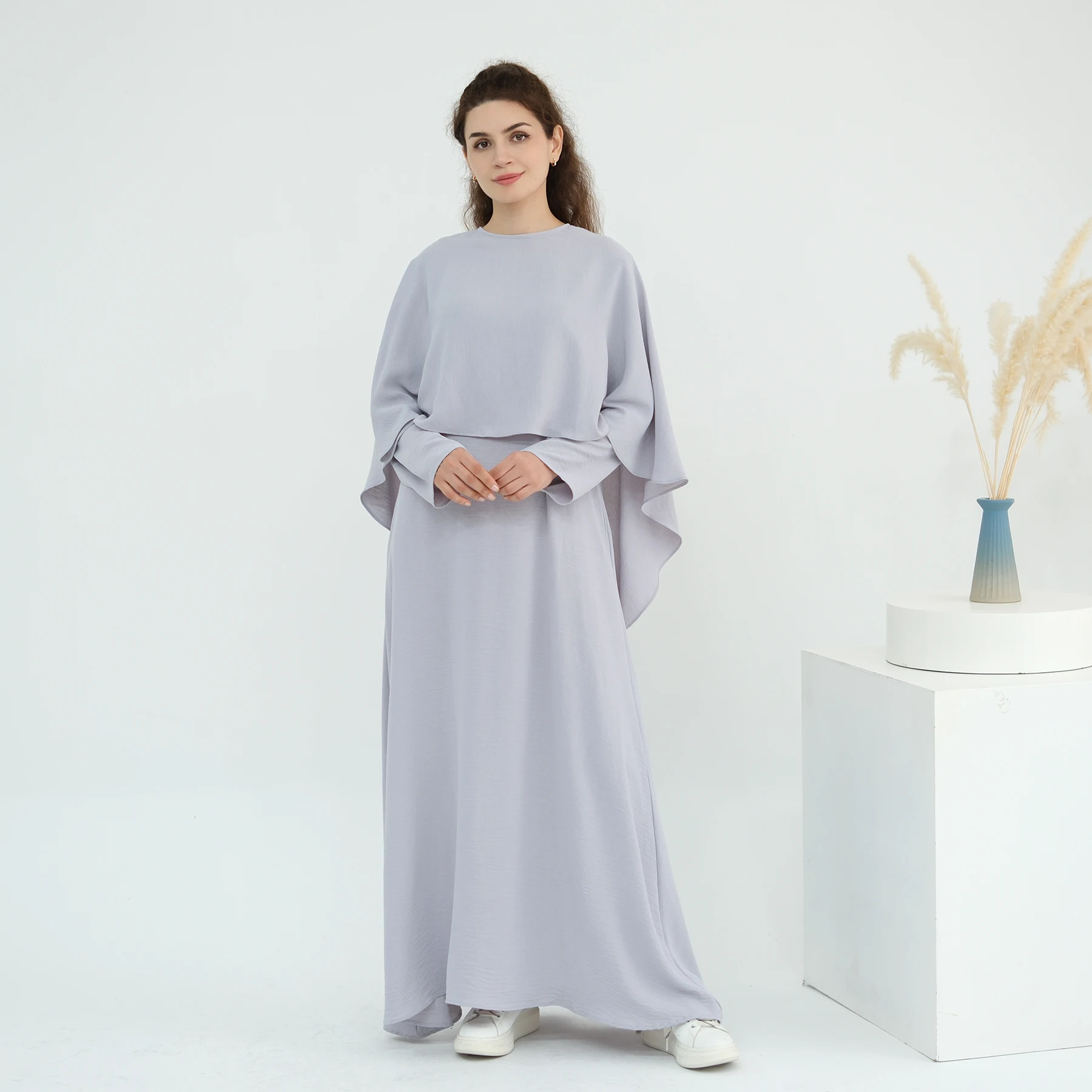 fashion muslim dresses Modern ndigo Blue Muslim Fashion Evening Dress 21910IM