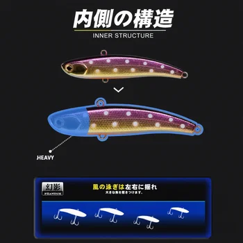 Foreign Trade Bestseller Vib Sequin Artificial Hard Bait Crankbait Long-Casting Sinking Twitching Lure No Hooks for Fishing – Hard Lure – view 5