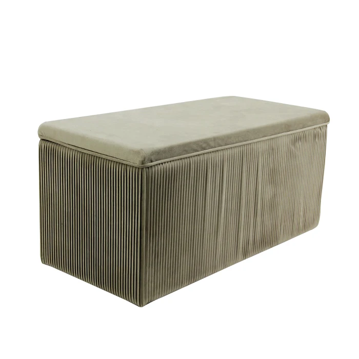 Customized Fabric Seating Living Room Furniture Benches for Bedroom Large Bench Footstool Ottomans Pouf Set