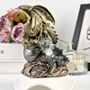 Golden resin dragon holder