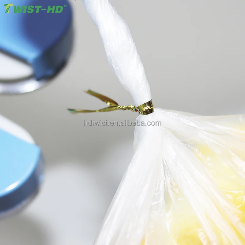 Semi-Automatic  Adjustable Bread Bag Packing Machine Manual Twist Tie Banding Tying Machine for Bakery