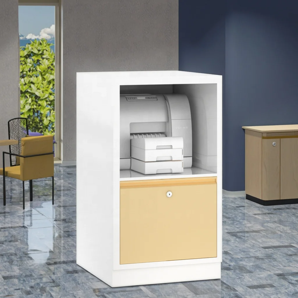 Medical Metal Printing Station Cabinet Noise Reduction Design for School Hospital Use Label Printers Document Scanning Office 5