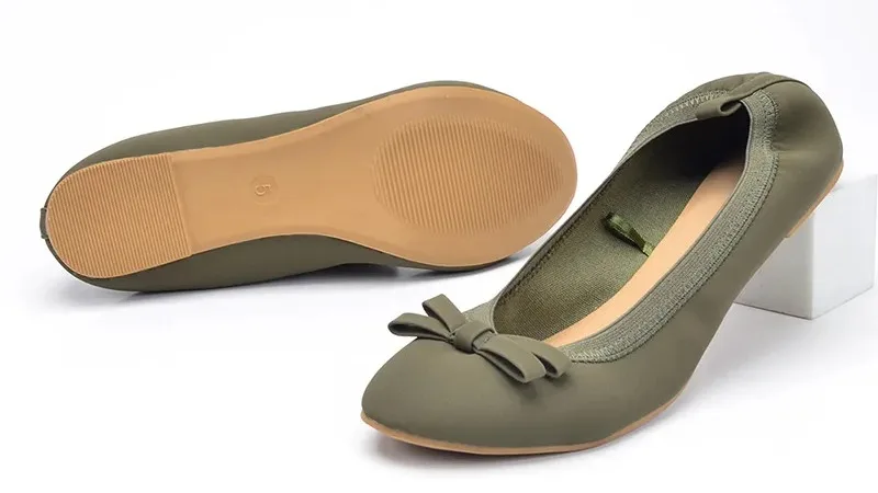 SHOWFOREST Women's Patent Leather Slingback Flats - Pointed Toe, Office Dress Shoes, Lightly Padded