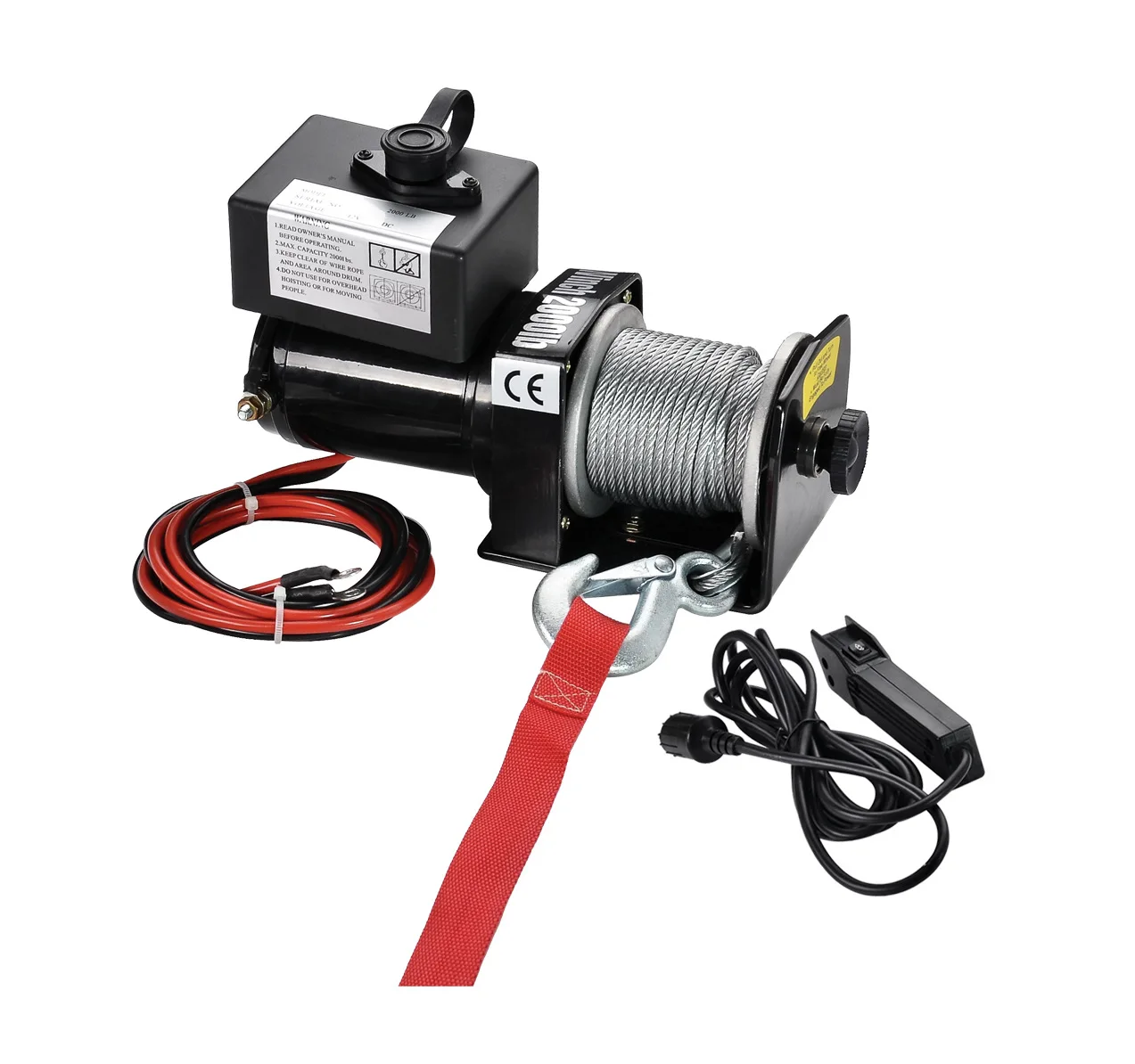 High Quality Black  UTV 9500lb Mini Boat Loader 12v Electric Winch Motor