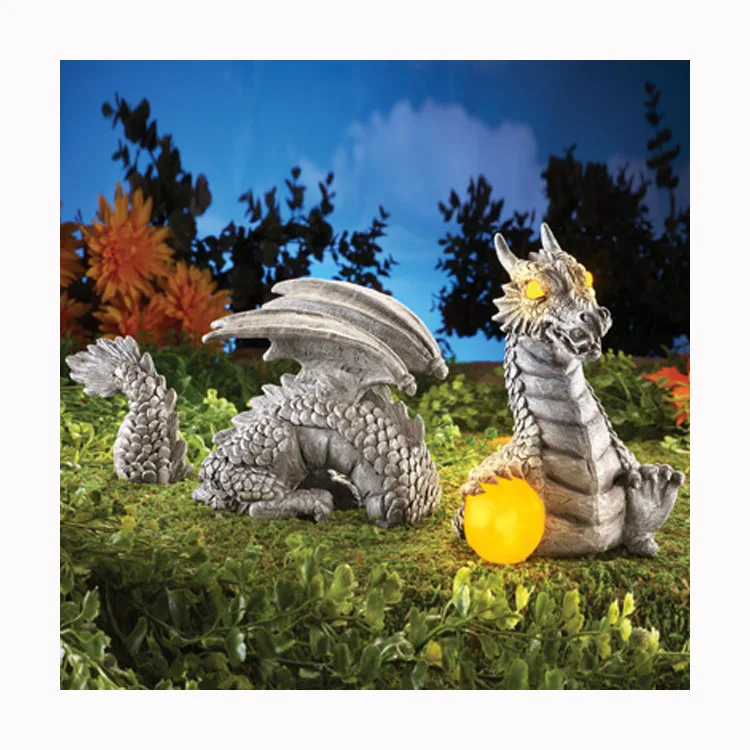 屋外の庭の装飾的な石の動物の置物販売のための黒い大理石のドラゴンの