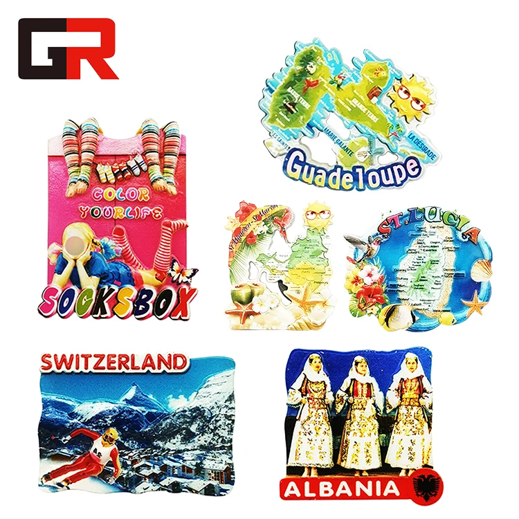 2025 New Factory Custom Fridge Magnet Direct Sale Customized Promotions Souvenirs Resin Fridge Magnet