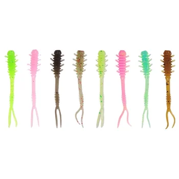 Lure Bionic Fork-tail Soft Bait 5cm Stainless Steel River Long-Cast Bottom Fishing Multi-color Without Hooks 10 Pieces/Package – Soft Lure – view 2