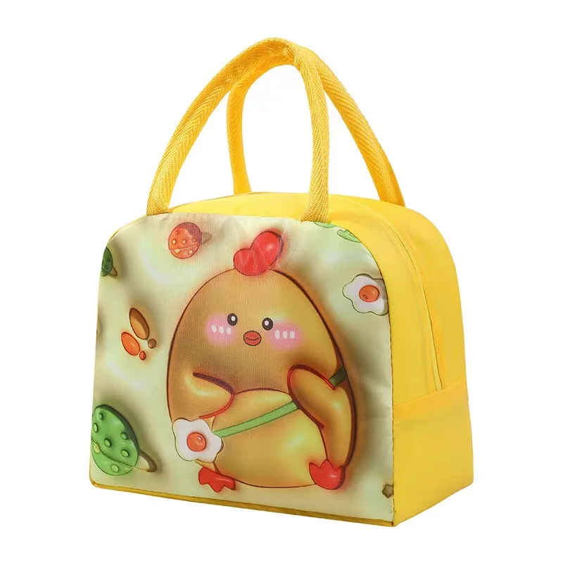 Wholesale Waterproof Cute Cartoon Oxford School Lunch Box Bag Insulated Lunch Bag for Kids