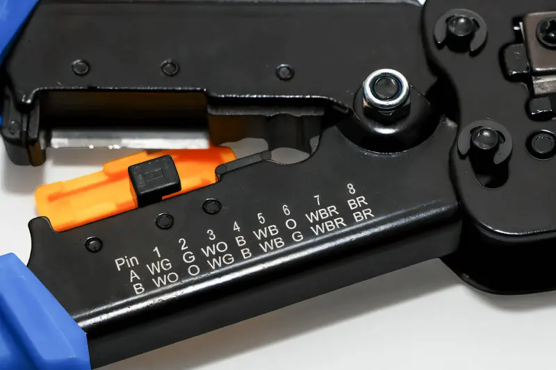 RG11 RJ45 Network Cable Clamp Manual Cables Crimp Pliers  6P 8P Pass Through Crystal Head Crimping Tool
