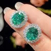 Bird's Nest cut Parra green ear studs